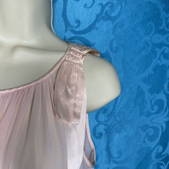 Vintage Rogers Pink Nylon Tricot Nightgown Nightie Peignoir Robe Set Women's S - Picture 7 of 13
